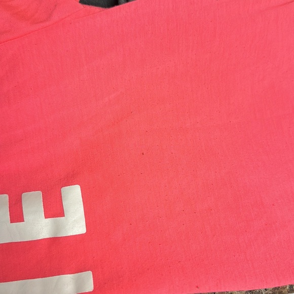 H&M | Divided Hot Pink Neon Word Graphic ‘Celfie’ Crop Top Tee L - Picture 7 of 7